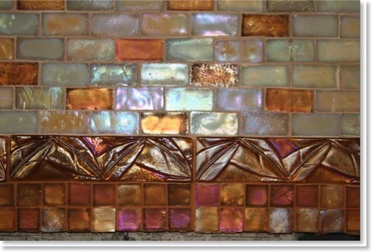 glass tile in kitchen from Mission Tile West