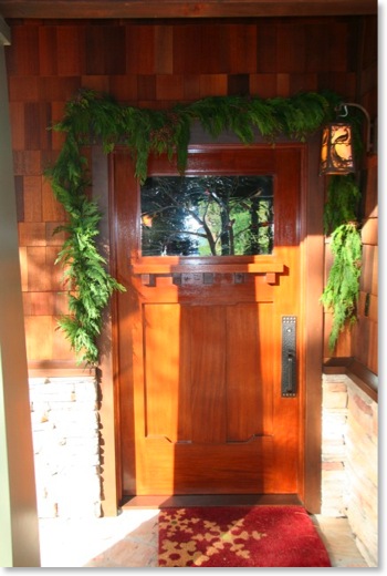 Craftsman Door with my custom stained glass