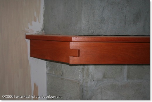 Craftsman Mahogany Fireplace Mantel