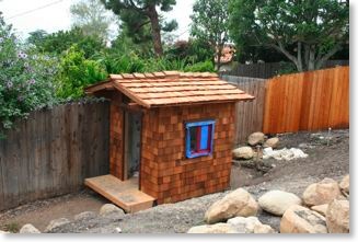 Craftsman playhouse made from leftover materials