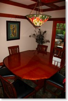 Craftsman mahogany and ebony table finished