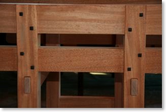 Craftsman mahogany and ebony table
