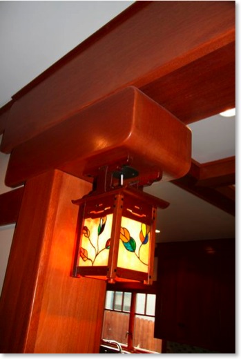 Gamble House replica light with my own stained glass