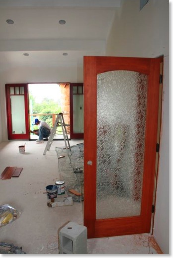 Interior Craftsman door with Delta glass