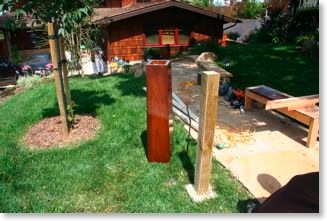 Craftsman mahogany mailbox post ready to install