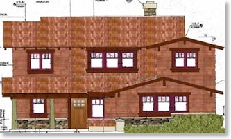 Artist Rendition - Front of Craftsman house